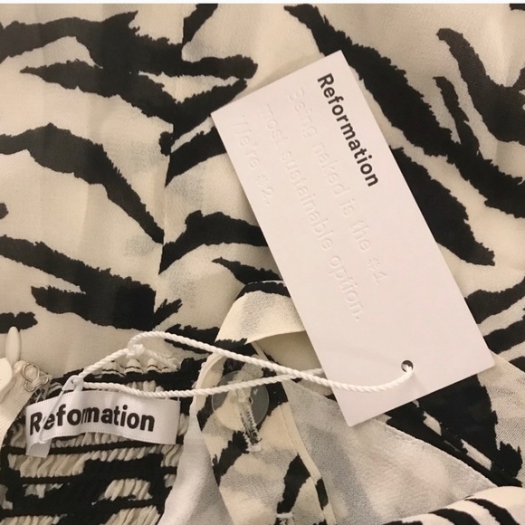 Reformation Zebra Print Nectarine Midi Sundress - Picture 6 of 7